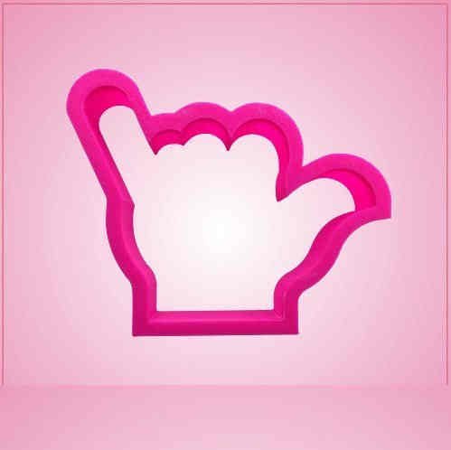 Pink Hang Loose Cookie Cutter for Baking & Fondant Clay Gifts Kitchen