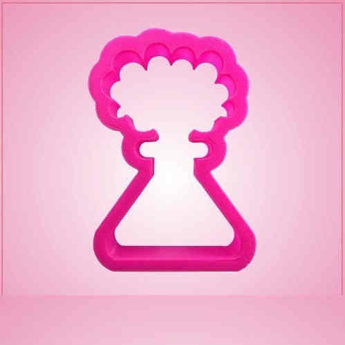 Pink Science Beaker With Smoke Cookie Cutter for Baking & Fondant Clay Gifts