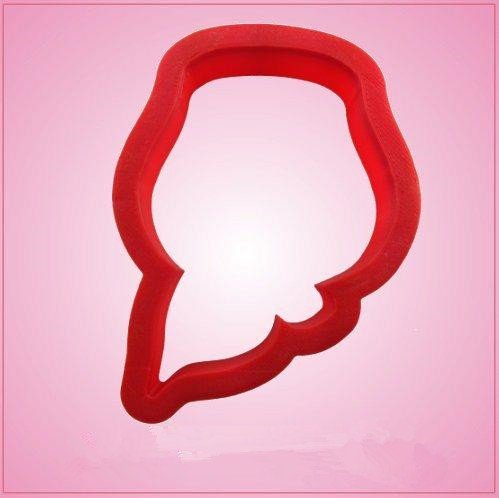 Red Rose Cookie Cutter 3-1/2 inches tall, 2-1/2 inches wide