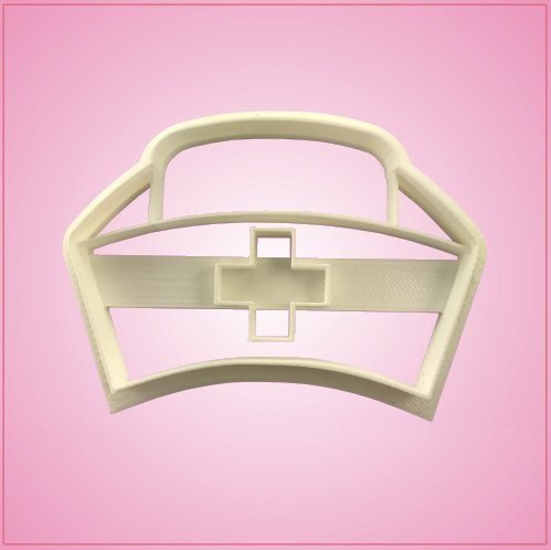 Embossed Nurse Cap Cookie Cutter 3-1/2 Inches Wide