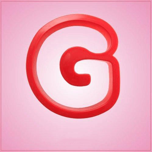 Red Letter G Cookie Cutter for Baking & Fondant Clay Gifts Kitchen