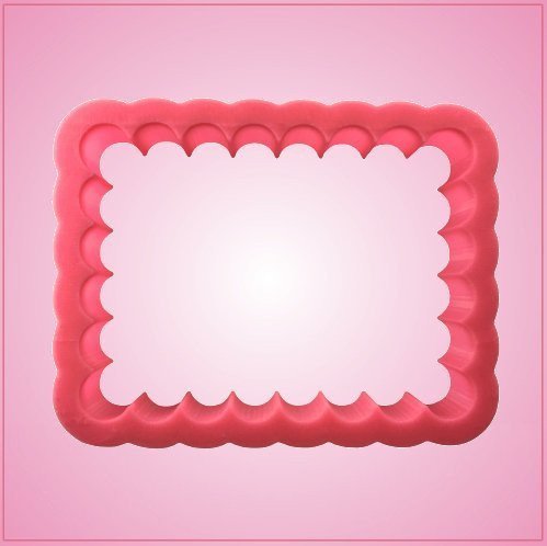 Scalloped Rectangle Cookie Cutter for Baking & Fondant Clay Gifts Kitchen