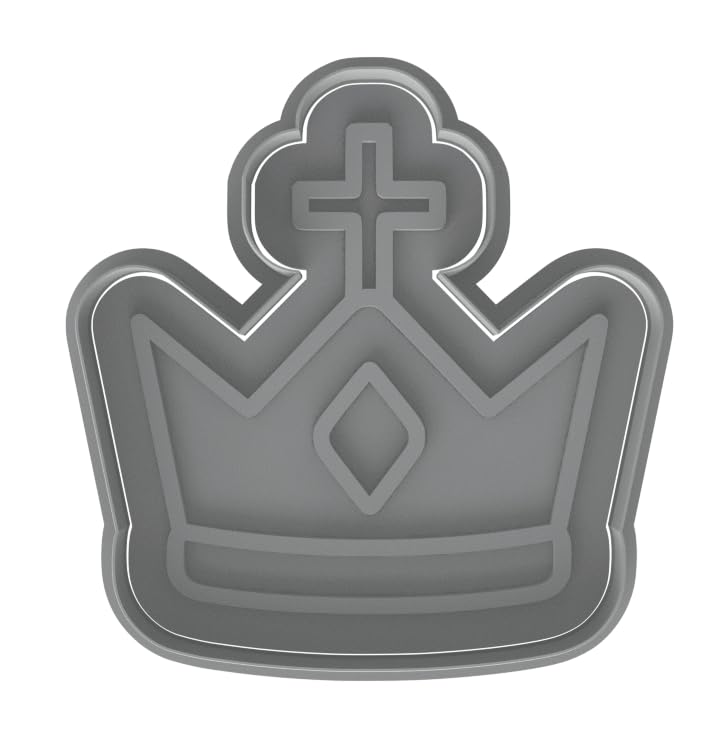 Royal Cross Crown Cookie Cutter - 4x3.6" Creative Kitchen Baking Tool