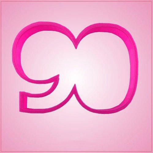Pink Number 90 Cookie Cutter for Baking & Fondant Clay Gifts Kitchen