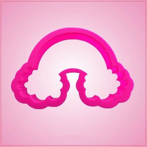 Pink Rainbow With Clouds Cookie Cutter for Baking & Fondant Clay Gifts Kitchen