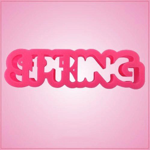 Spring Word Cookie Cutter for Baking & Fondant Clay Gifts Kitchen