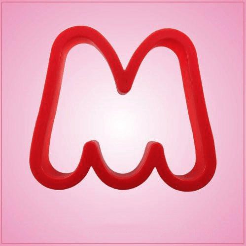 Red Letter M Cookie Cutter for Baking & Fondant Clay Gifts Kitchen