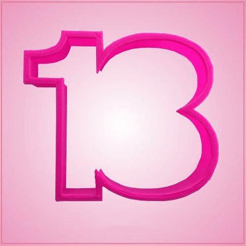 Pink Number 18 Cookie Cutter for Baking & Fondant Clay Gifts Kitchen