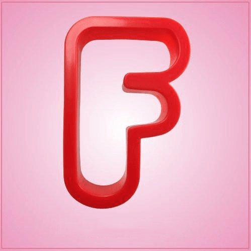 Red Letter F Cookie Cutter for Baking & Fondant Clay Gifts Kitchen