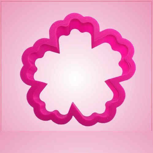 Pink Hibiscus Cookie Cutter for Baking & Fondant Clay Gifts Kitchen