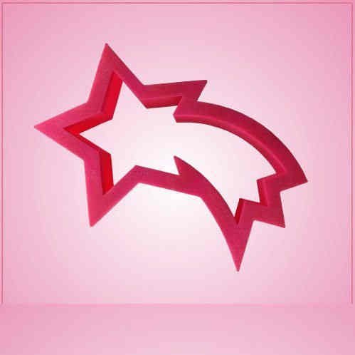 Pink Shooting Star Cookie Cutter for Baking & Fondant Clay Gifts Kitchen