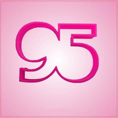 Pink Number 95 Cookie Cutter for Baking & Fondant Clay Gifts Kitchen