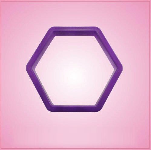 Purple Hexagon Cookie Cutter 3.5x3" for Baking & Fondant Clay Gifts Kitchen