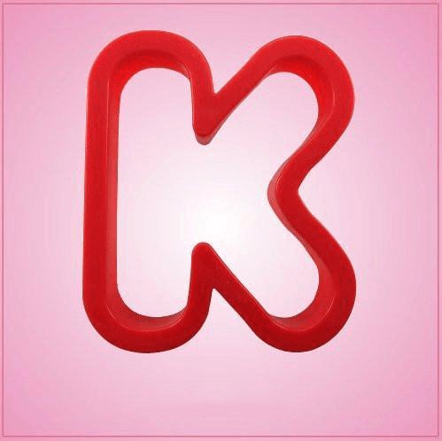 Red Letter K Cookie Cutter for Baking & Fondant Clay Gifts Kitchen