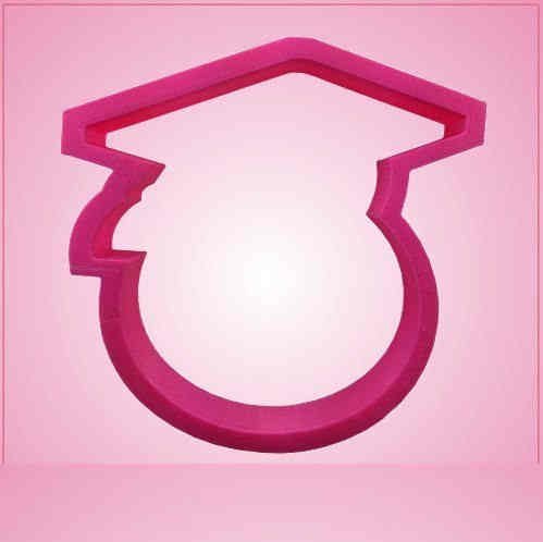 Pink Grad Smiley Cookie Cutter for Baking & Fondant Clay Gifts Kitchen