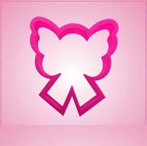 Pink Butterfly Winged Cancer Ribbon Cookie Cutter for Baking & Fondant Clay