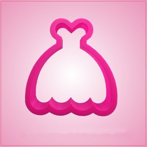 Pink Wedding Dress Cookie Cutter for Baking & Fondant Clay Gifts Kitchen