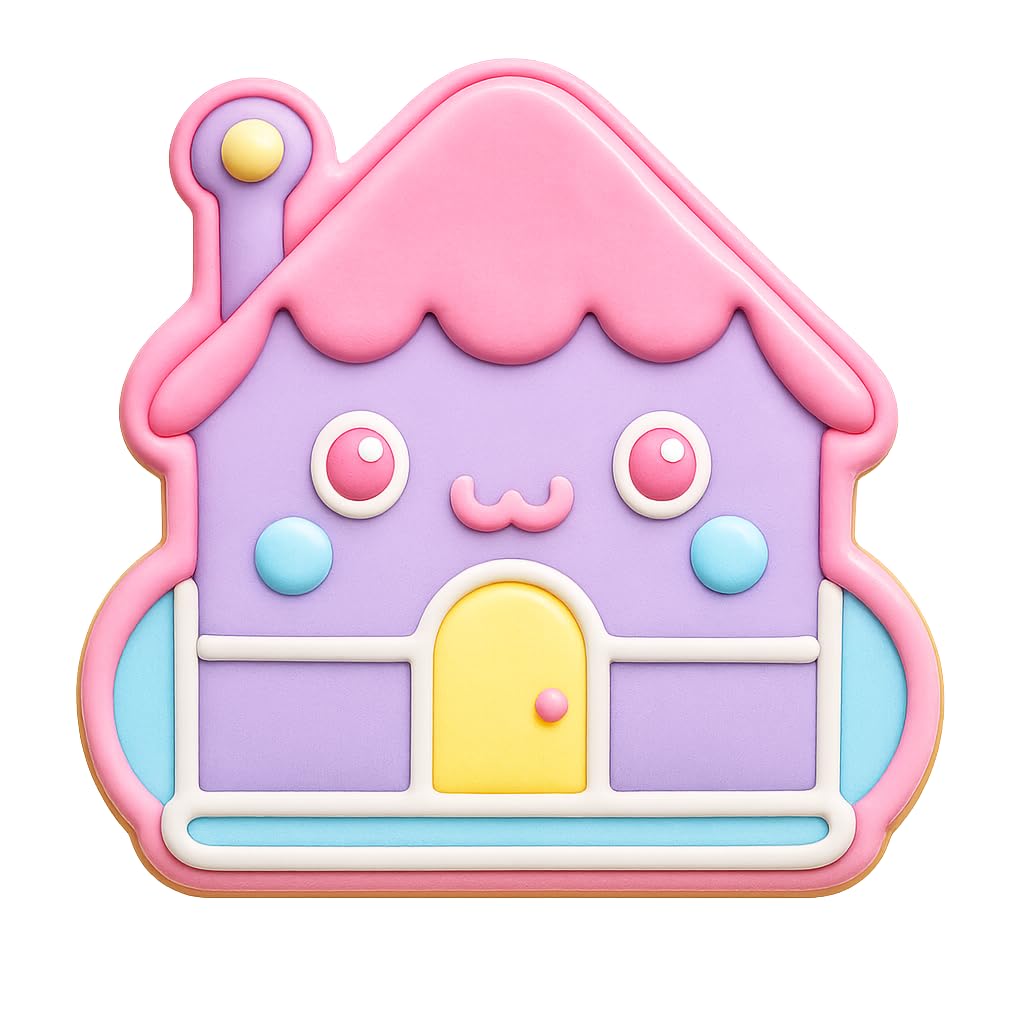 Charming Kawaii House Cookie Cutter - 4x3.8" Kids Party Baking Tool