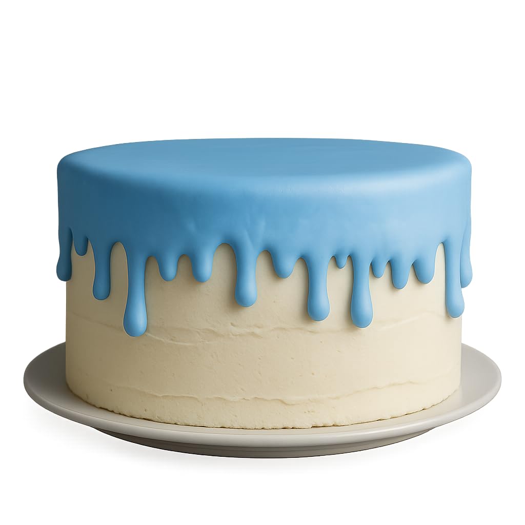 Mighty Gadget Dripping Shape Fondant Cutter (Style 1) 6x2.51" Cake Drip Border & Icing Edge Mold (Random Color)