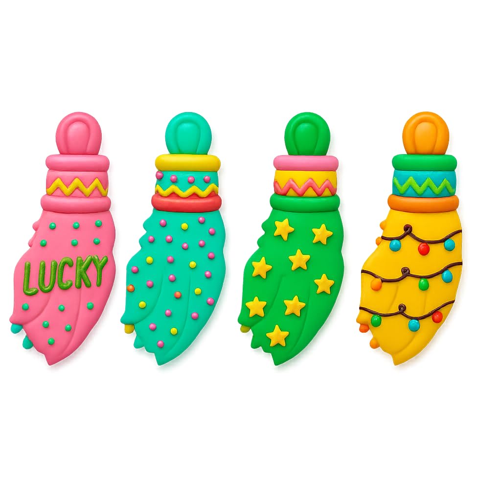 Mighty Gadget Lucky Rabbit Foot Cookie Cutter & Stamp - 4x1.8" Unique Design for Whimsical Treats (Random Color)
