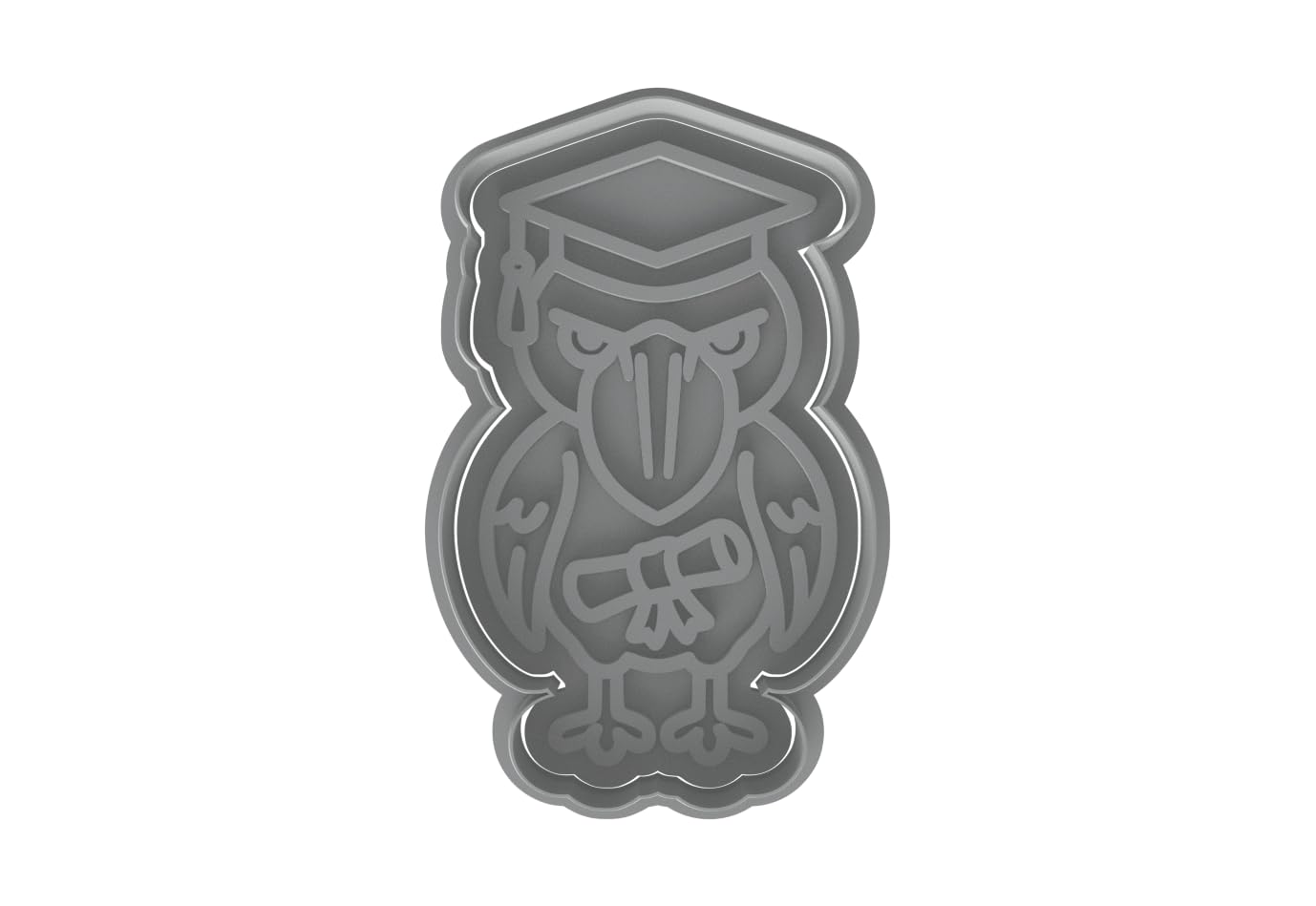 Graduation Shoebill Bird Cookie Cutter - 4x2.4" Fun Baking Design