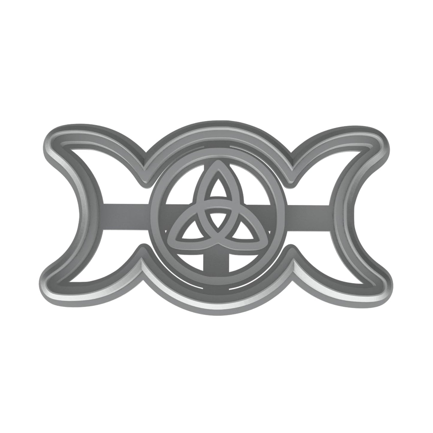 Mighty Gadget Trinity Knot Cookie Cutter & Stamp - 4x2.5" Elegant Design for Celtic Baking (Random Color)