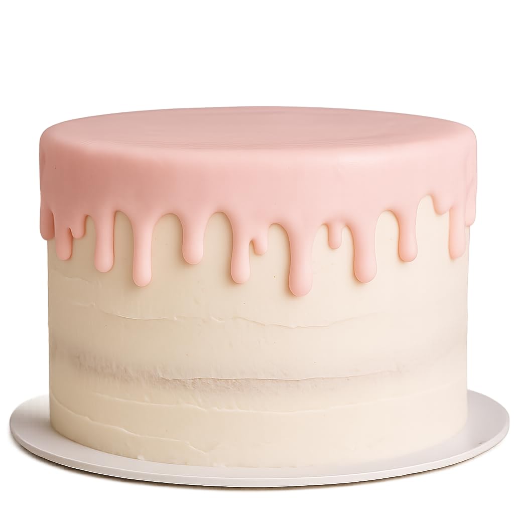 Mighty Gadget Dripping Shape Fondant Cutter (Style 1) 6x2.51" Cake Drip Border & Icing Edge Mold (Random Color)