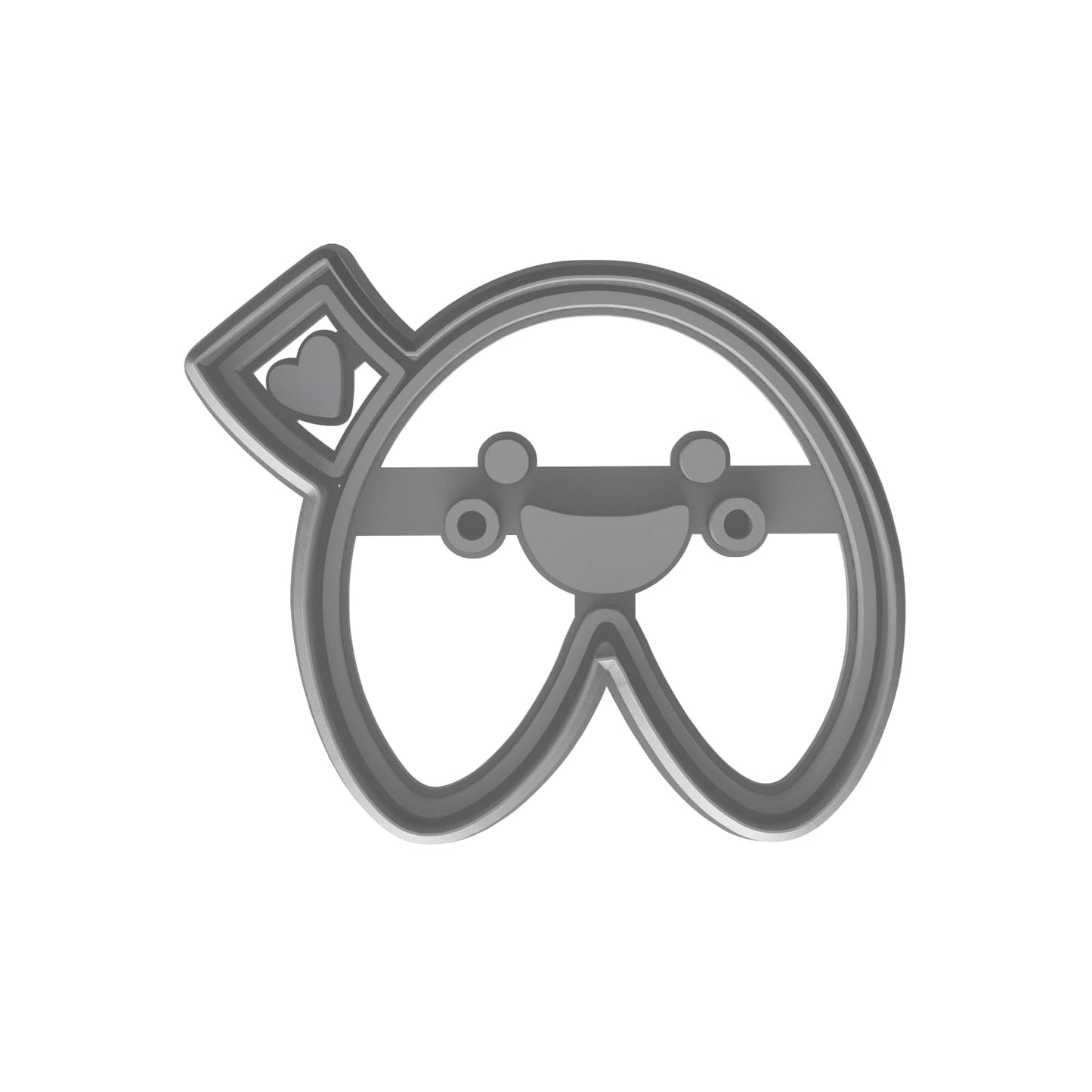 Mighty Gadget Happy Fortune Cookie Shape Cookie Cutter & Stamp - 4x3.2" Easy Release for Fun Baking Adventures (Random Color)