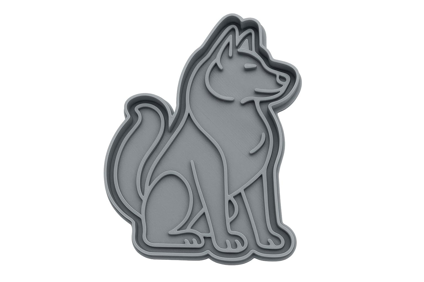 Majestic Husky Cookie Cutter - 4x2.8" Premium Kitchen Baking Design
