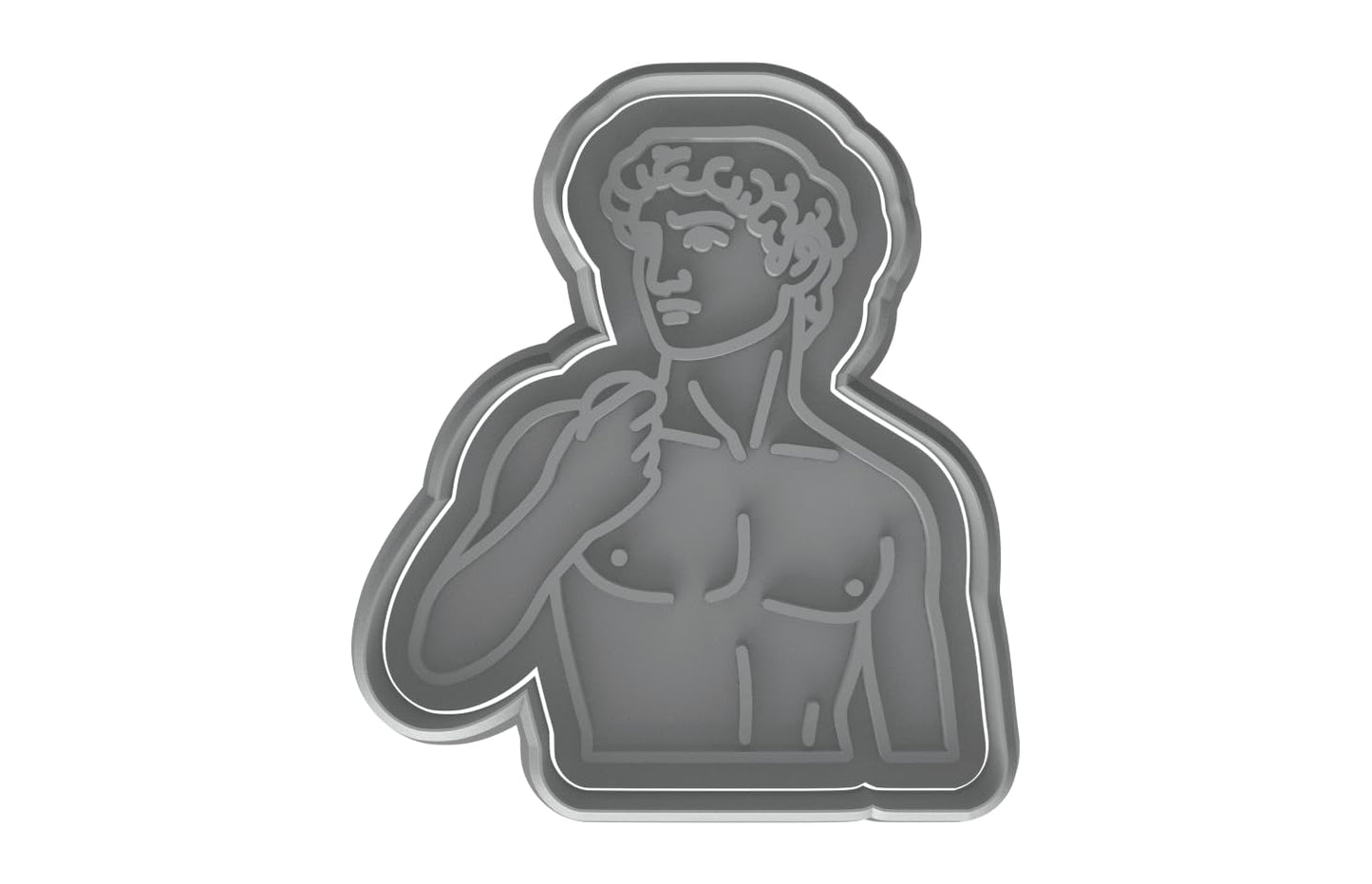 Renaissance Statue Bust Cookie Cutter - 4x3.47" Premium Artistic Baking