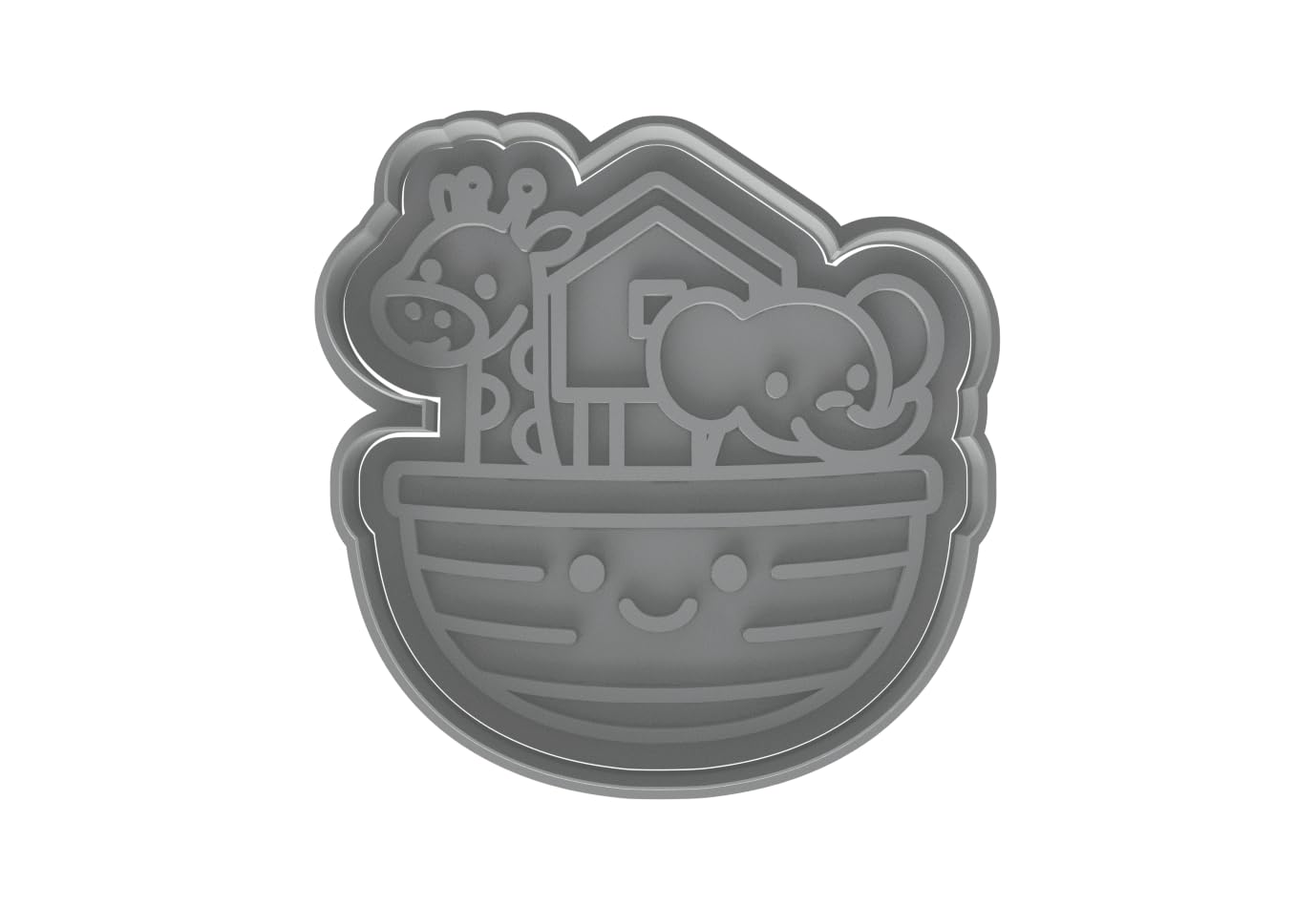 Kawaii Noah's Ark Animal Cookie Cutter Style 3 - 4x3.9" Fun Kids Baking Set