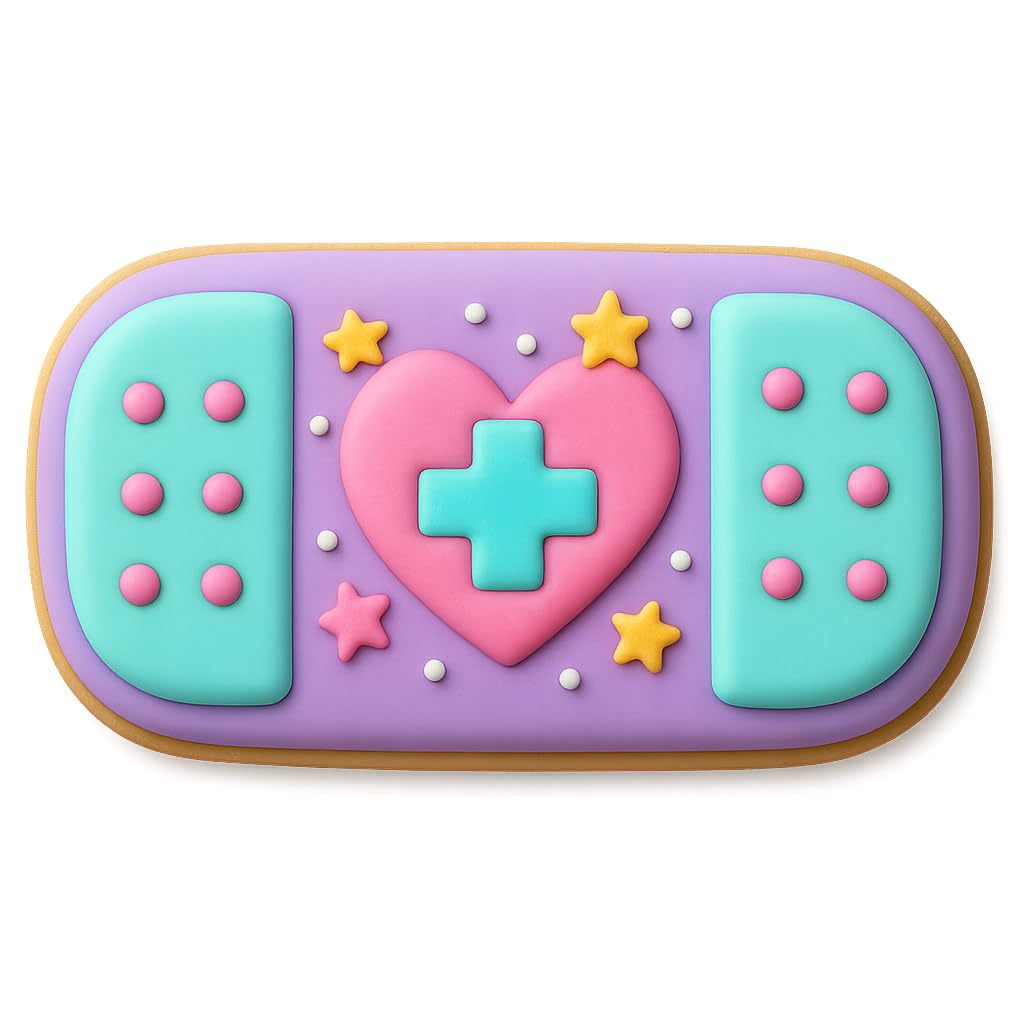 Mighty Gadget Bandage Cookie Cutter & Stamp - 4x1.75 Inches, Fun First-Aid Baking Tool