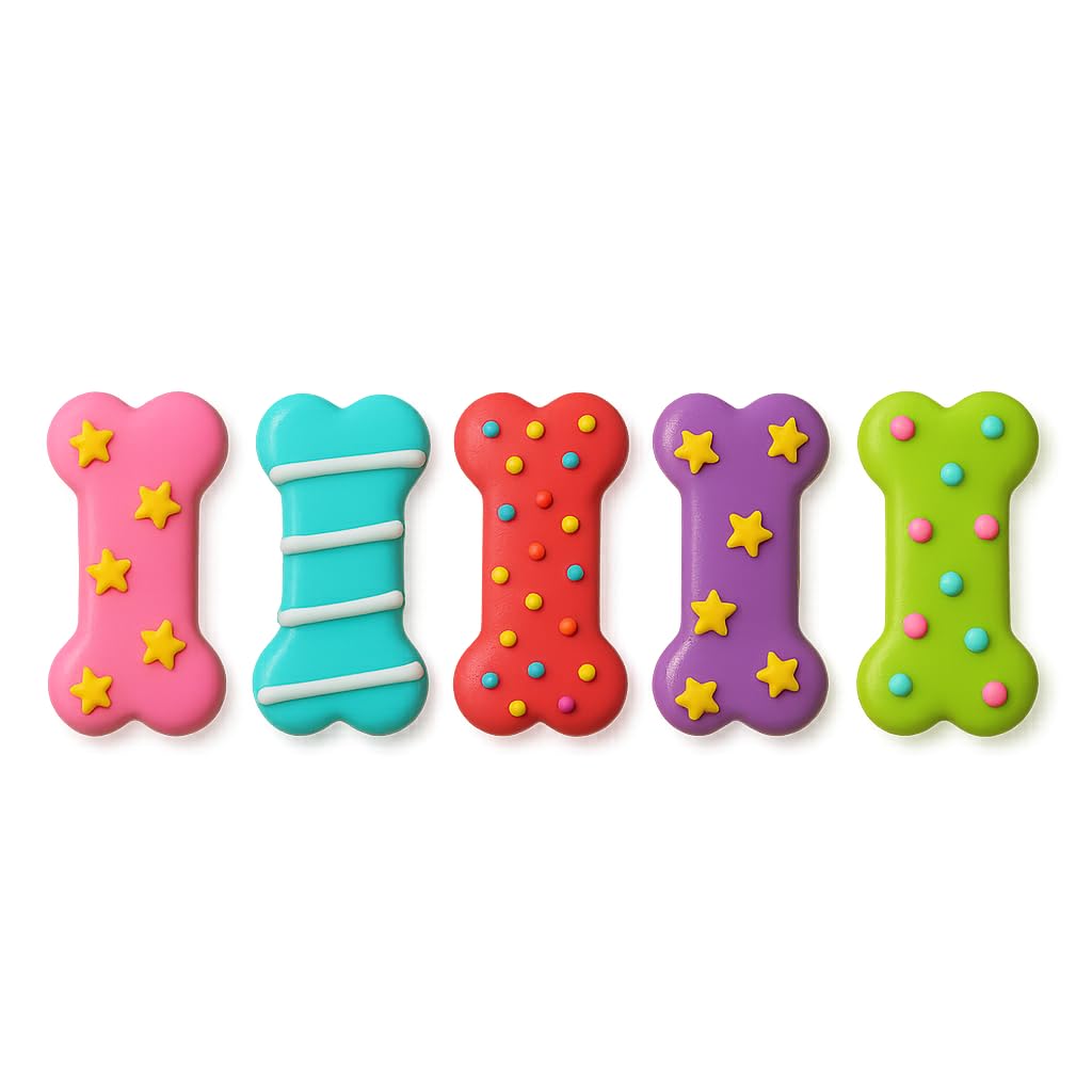 Mini Dog Bone Cookie Cutter Strip – 5 Bones (1" Each) – Perfect for Pet Treats & Baking