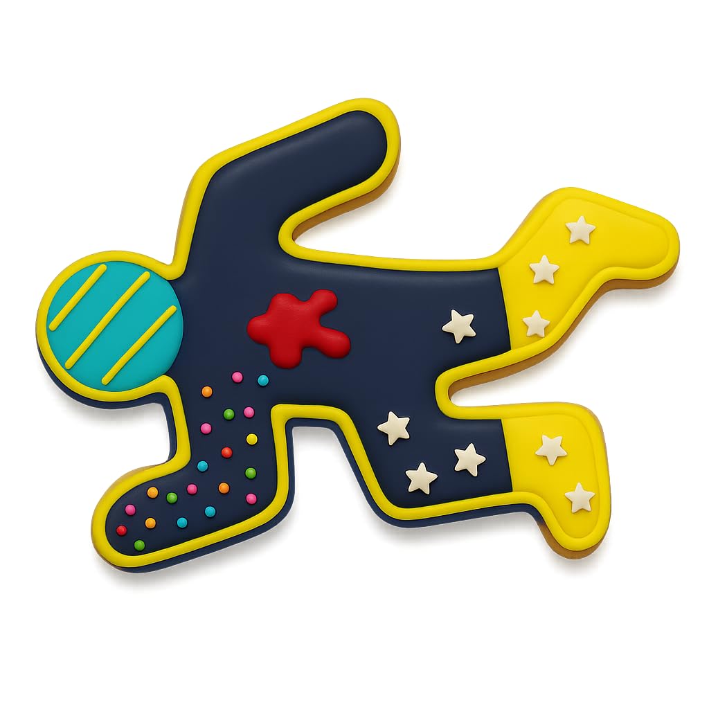 Crime Scene Body Outline Cookie Cutter, Style 2 (4x3") - Perfect for Mystery or Halloween-Themed Baking and Crafts