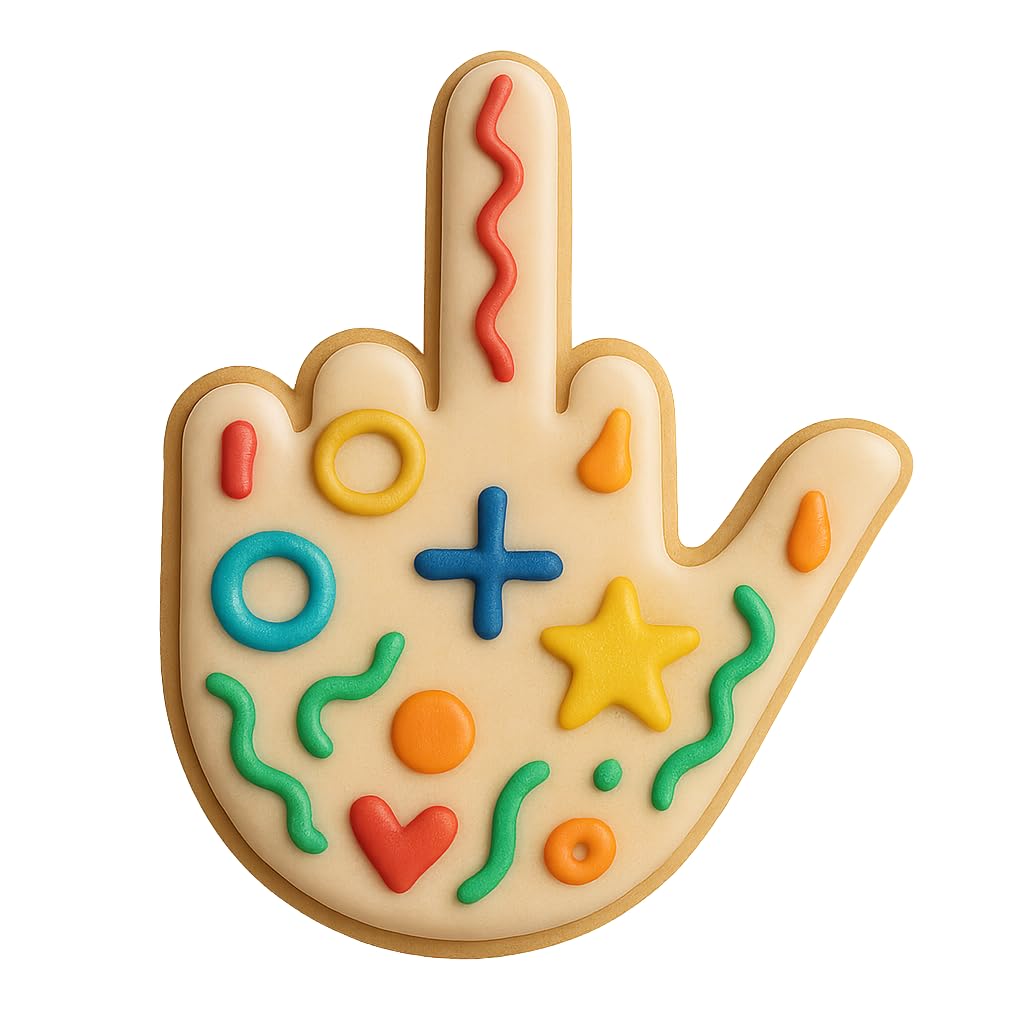 Middle Finger Cookie Cutter (4 inches)