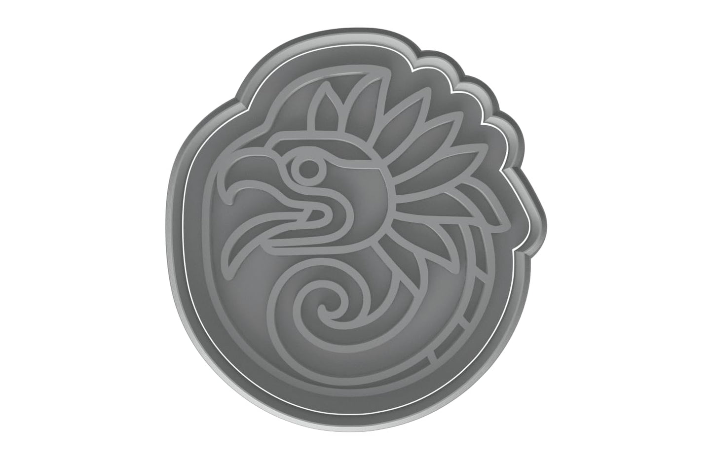 Aztec Quetzalcoatl Emblem Cookie Cutter - 4x3.75" Premium Baking Tool
