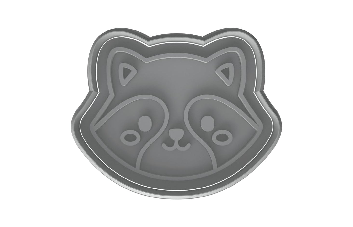 Adorable Raccoon Head Cookie Cutter - 4x3.19" Fun Kids Baking Design
