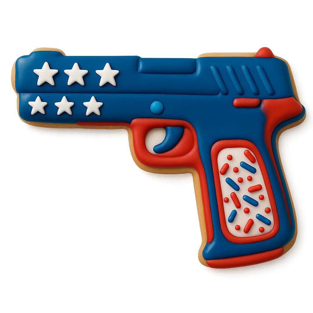 Hand Gun Cookie Cutter Mold (4.75x3") - Perfect for Gun-Themed Baking or Crafts