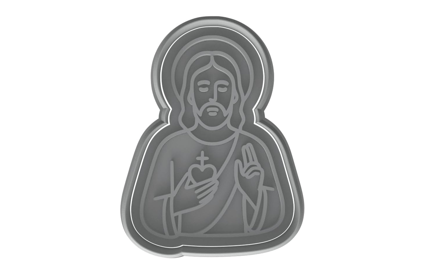 Divine Savior Jesus Cookie Cutter - 4x2.9" Creative Baking Design Set
