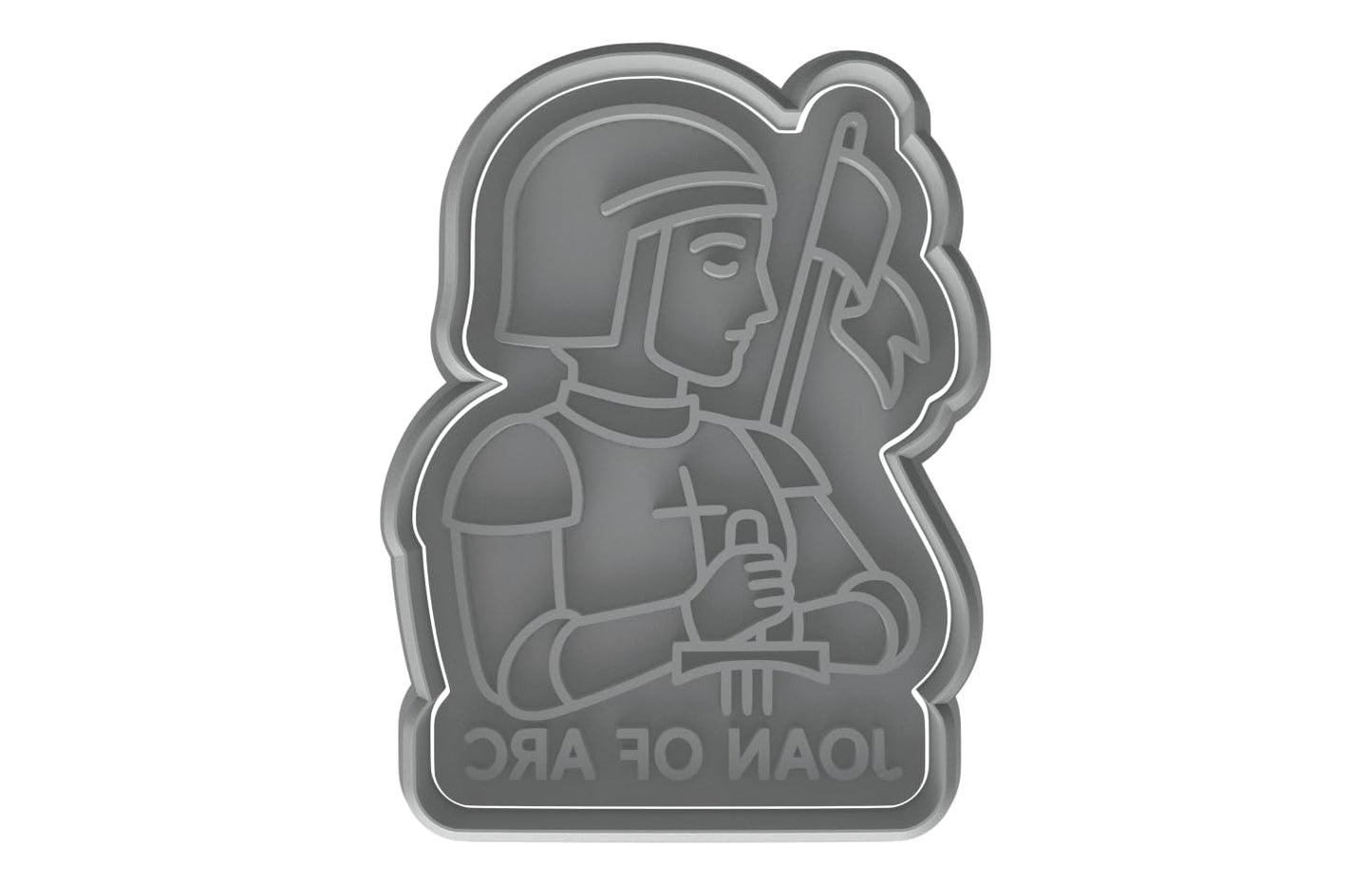 Joan of Arc Warrior Cookie Cutter - 4x2.9" Professional Baking Design