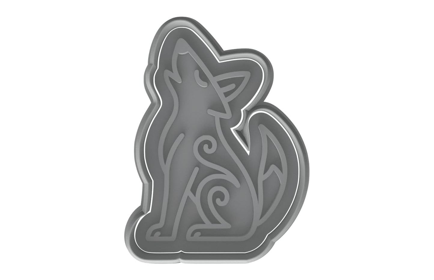 Howling Coyote Trickster Cookie Cutter - 4x2.9" Creative Party Tool