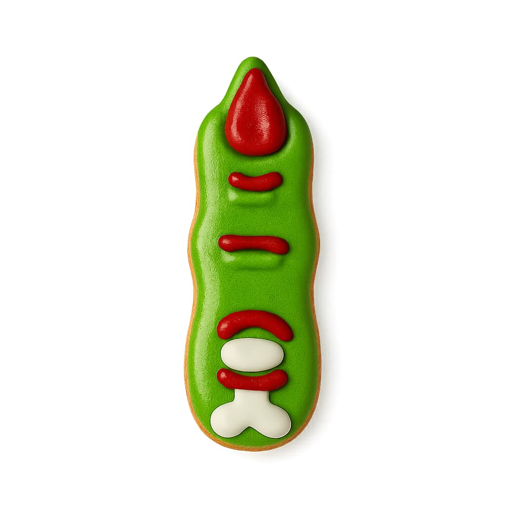 Mighty Gadget Witch Finger Cookie Cutter & Stamp - 4x1.16" "Spooky Fun" for Halloween Baking (Random Color)