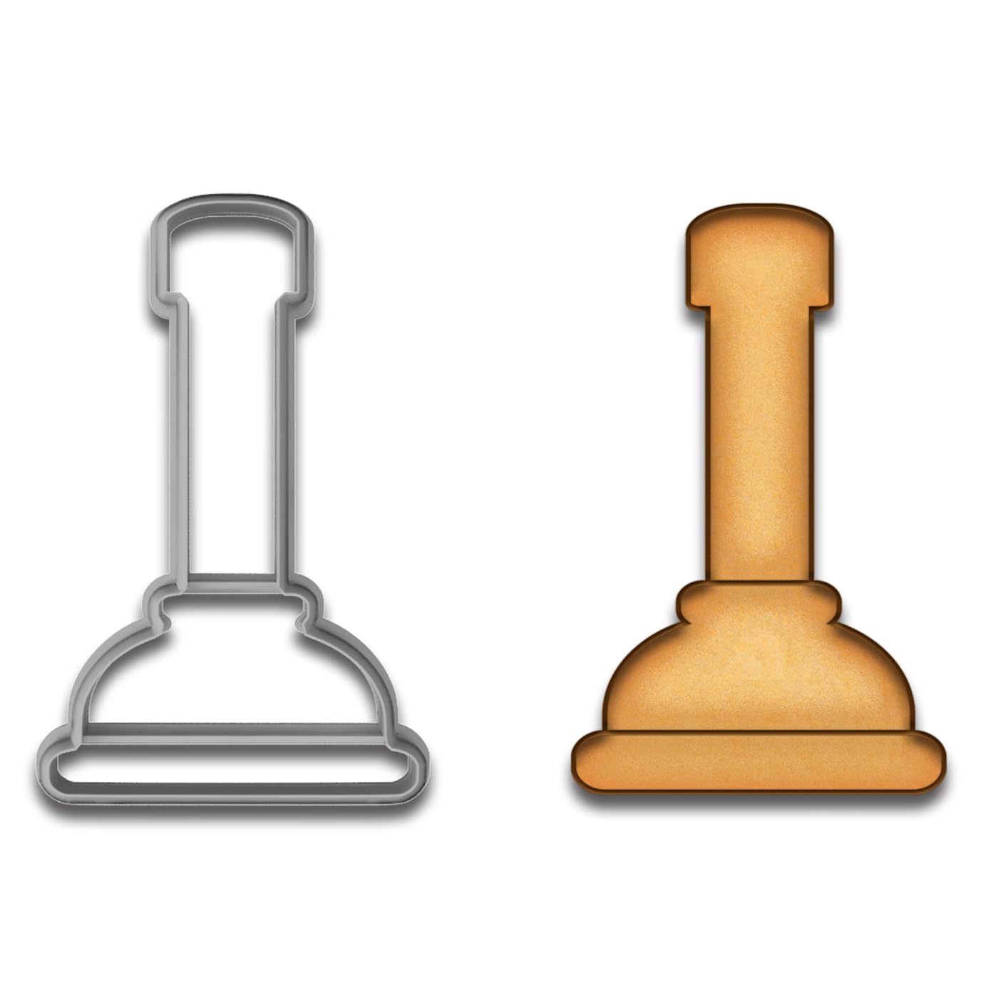 Toilet Plunger Cookie Cutter - 4x2.49", Novelty Baking Mold, Perfect for Gag Gifts & Humor Baking