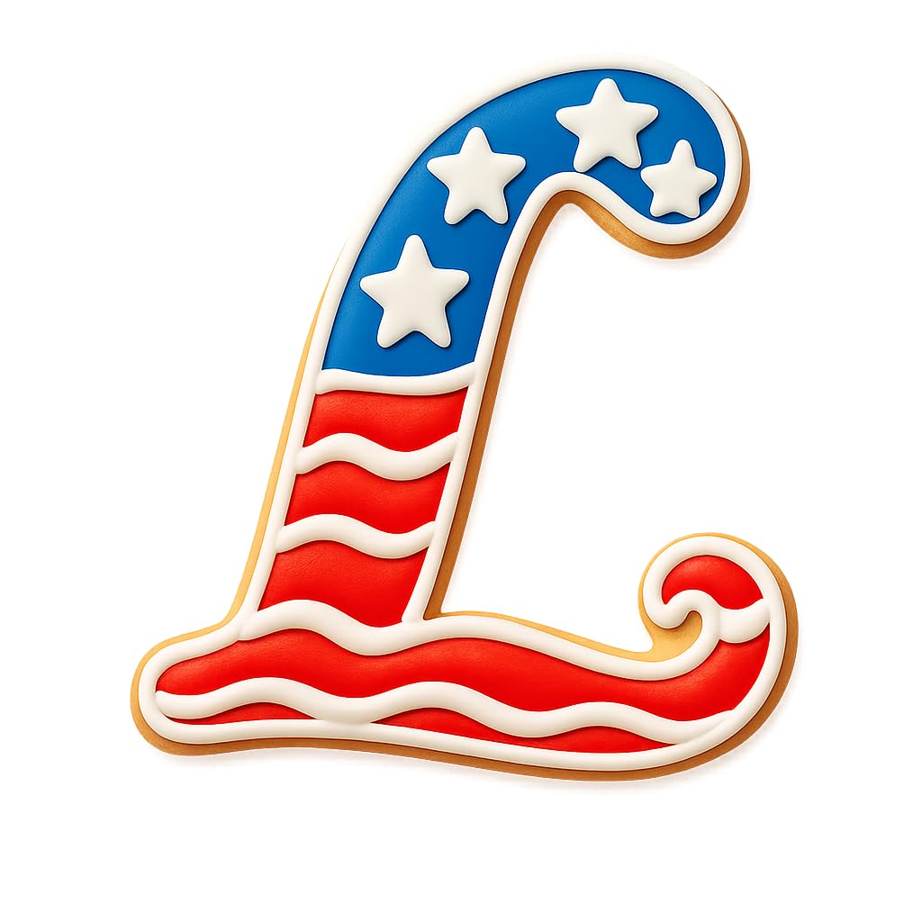 Fancy Cursive Letter Cookie Cutter - 4" Tall Alphabet Baking Mold (Random Color)