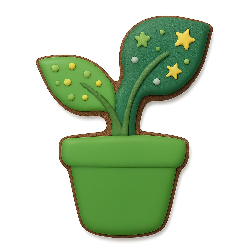 Potted Sprout Cookie Cutter – 3.5x2.29" Fun Garden Plant Shape for Nature-Lovers and Bakers (Random Color)