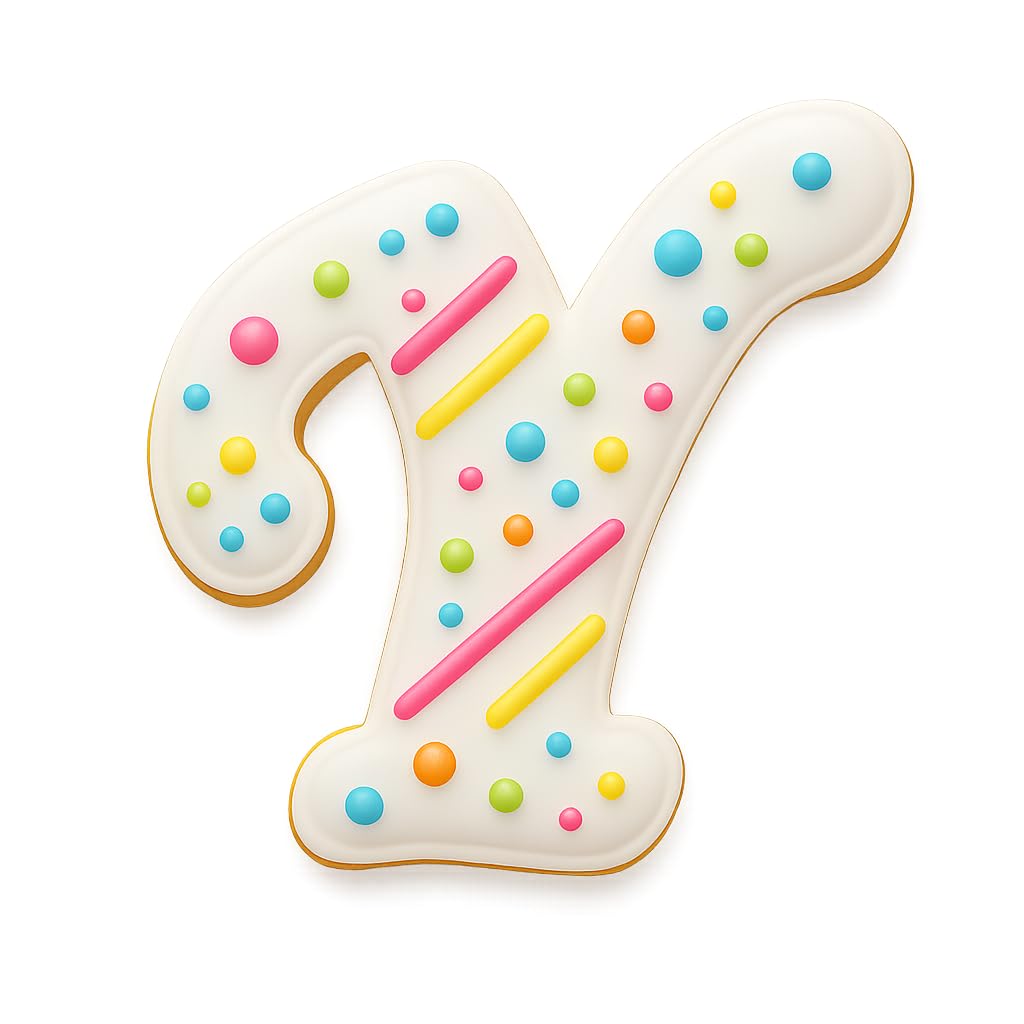 Fancy Cursive Letter Cookie Cutter - 4" Tall Alphabet Baking Mold (Random Color)