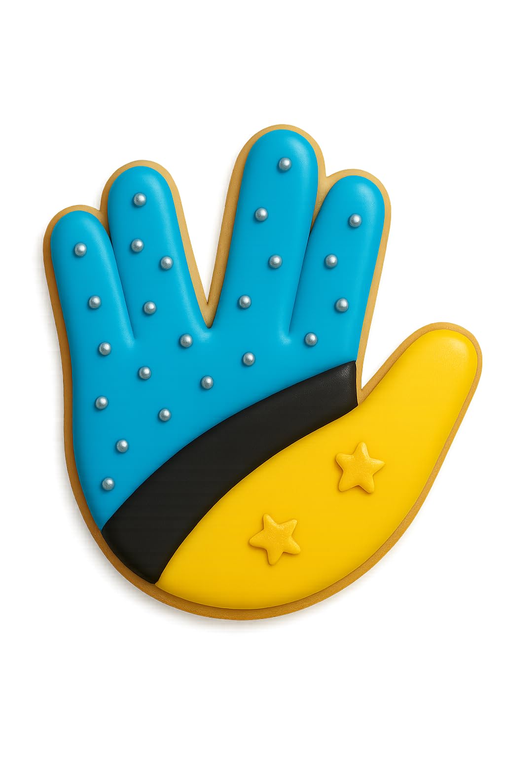 Vulcan Salute Hand Gesture Cookie Cutter 4x3.3" for Baking & Fondant Clay Gifts