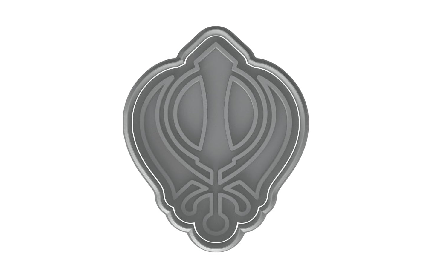 Khanda Emblem Cookie Cutter - 4x3" Creative Home Baking Design
