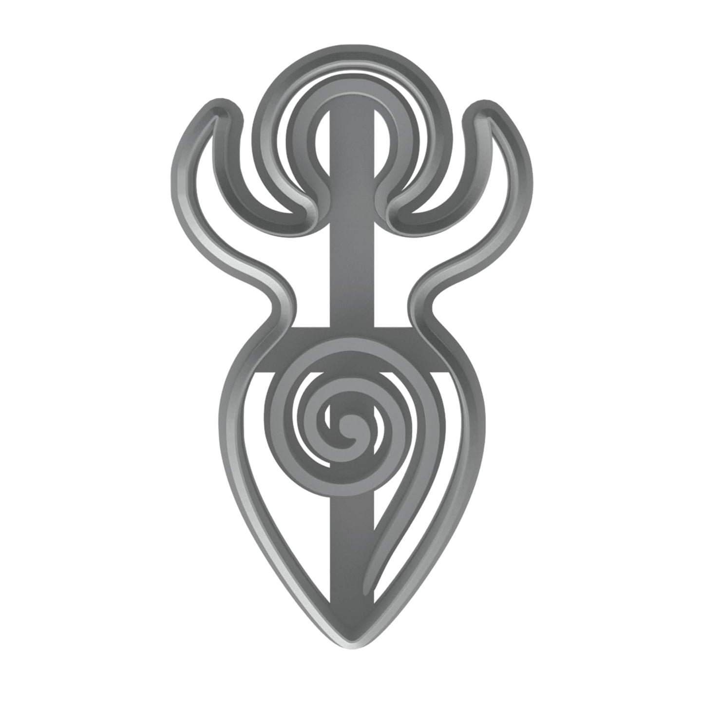 Mighty Gadget Spiral Goddess Cookie Cutter & Stamp - 4x2.5" Whimsical Design for Mystical Baking (Random Color)