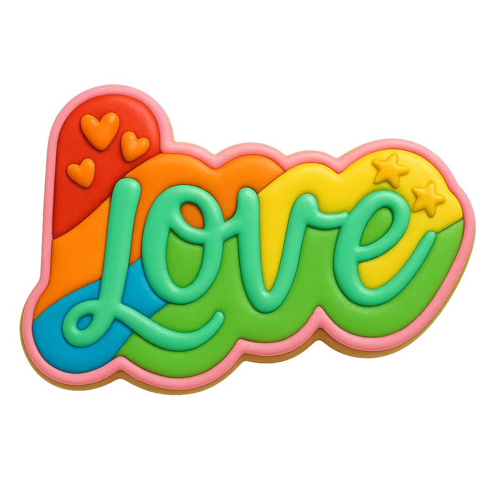Decorative Love Cookie Cutter 4x3.14" for Baking & Fondant Clay Gifts Kitchen